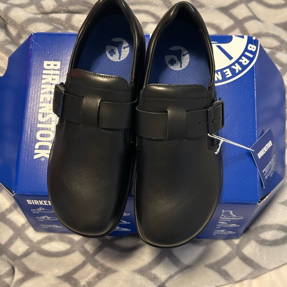 Birkenstock Black Slip-On Loafers Comfortable Casual